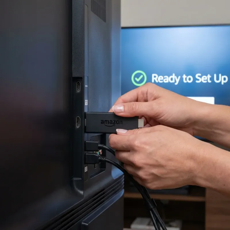 Plugging Firestick into TV HDMI port